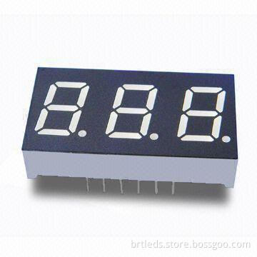 0.4-inch Triple Numeric Digit Red LED Display
